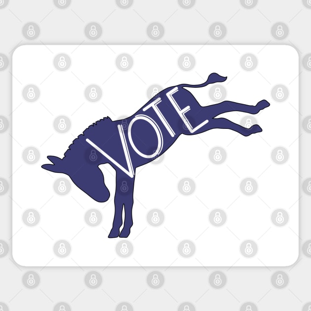 Vote Democrat Party Blue Donkey Sticker by Gsallicat